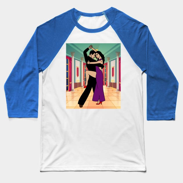 Couple Dancing Romantic Dance Baseball T-Shirt by flofin